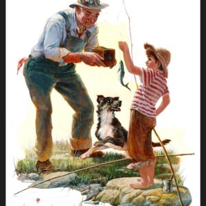 45" MDG Taking A Picture Of First Fish Panel