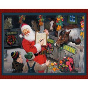 45" MDG Santa's Stable Panel