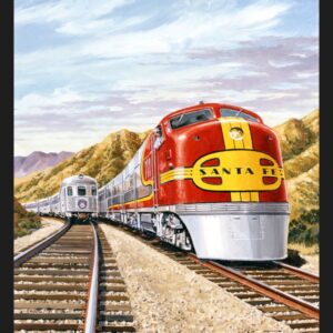 45" MDG Santa Fe Chief Train Panel