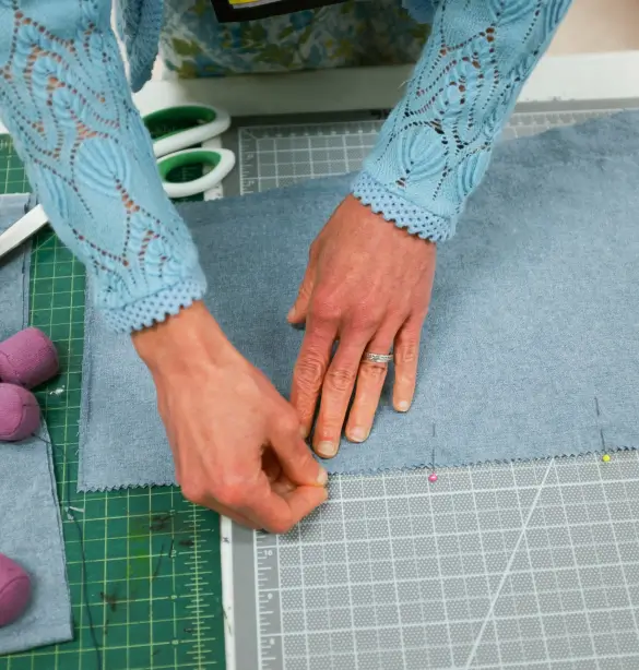 Align and pin the pieces