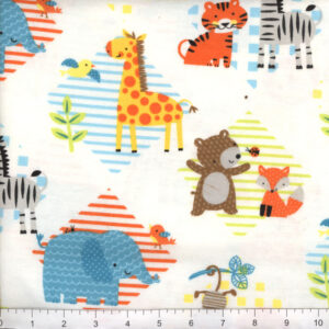 45" Flannel Animal Friends