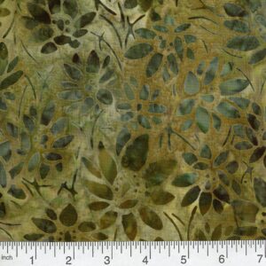 45" Premium Hand Stamped Batiks Floral Radiance