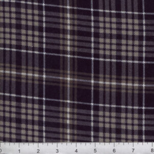 45" Flannel Navy Gray Plaid