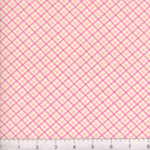 45" Flannel Pink Lattice Plaid