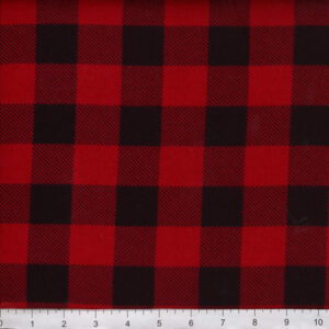 45" Flannel Red Black Buffalo Plaid