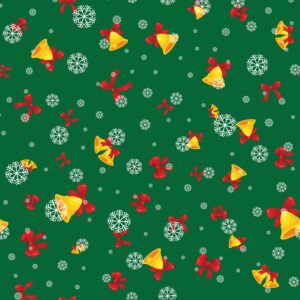 45" Ribbons & Bells - Green