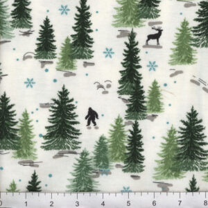 45" Flannel Scenic Ski Slope
