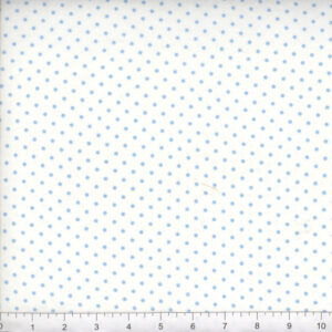 45" Flannel White Blue Dot