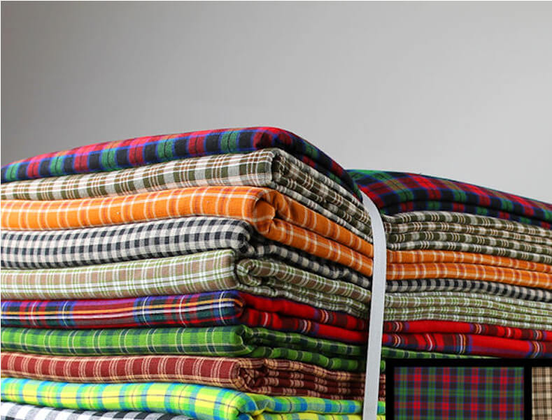 plaid homespun fabric