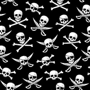 45" Skulls Allover