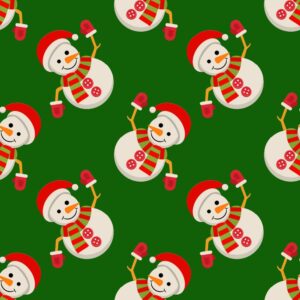 45" Waving Snowmen - Green