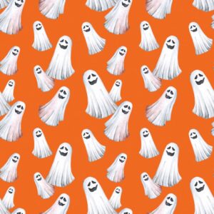 45" Mischievous Ghosts Allover - Orange