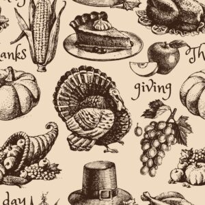 45" Thanksgiving Day - Cream