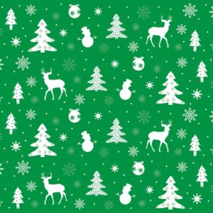 45" Christmas Shuffle Allover - Green