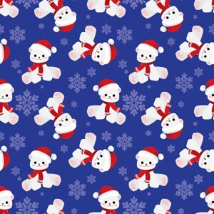 45" Christmas Bear - Blue