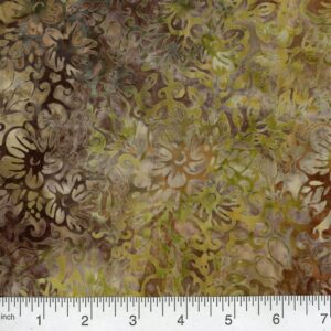 45" Premium Hand Stamped Batiks Floral Essence