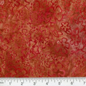 45" Premium Hand Stamped Batiks Wildflowers