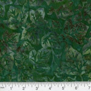 45" Premium Hand Stamped Batiks Ivy