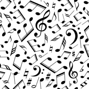 45" Music Notes Allover