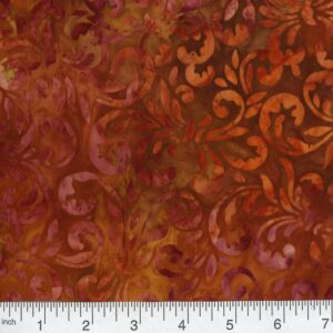 45" Premium Hand Stamped Batiks Flourish