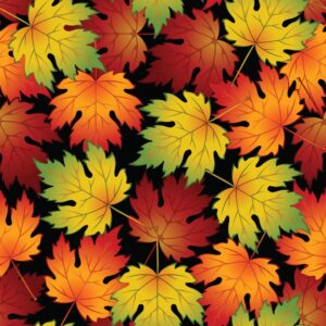 45" Falling Leaves - Black