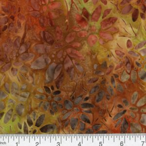 45" Premium Hand Stamped Batiks Floral Radiance