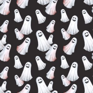 45" Mischievous Ghosts Allover - Black