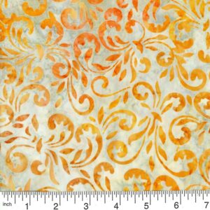 45" Premium Hand Stamped Batiks Flourish