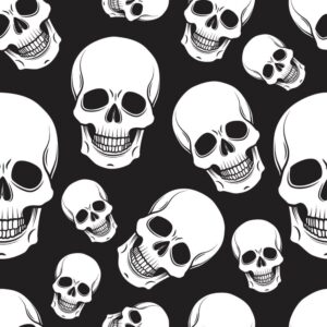 45" Skull Smile Allover