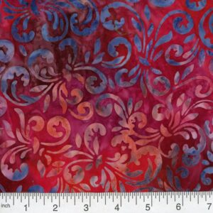 45" Premium Hand Stamped Batiks Flourish