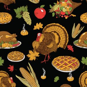 45" Thanksgiving Feast - Black