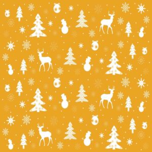 45" Christmas Shuffle Allover - Gold