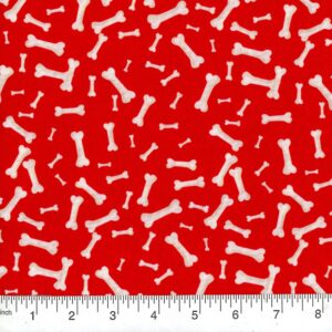 45" Bones Allover Red