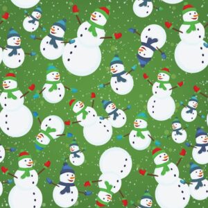 45" Happy Snowmen - Green