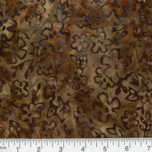 45" Premium Hand Stamped Batiks Wildflowers