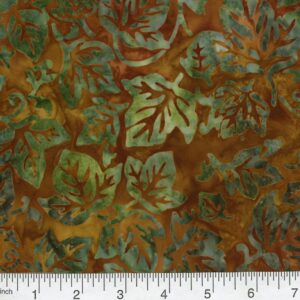45" Premium Hand Stamped Batiks Ivy