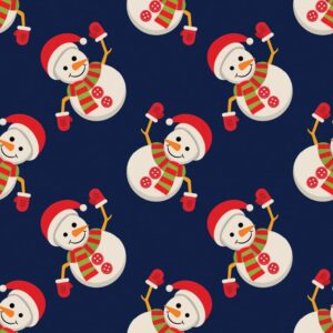 45" Waving Snowmen - Navy