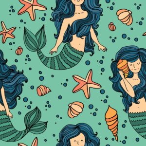 45" Mermaids Allover