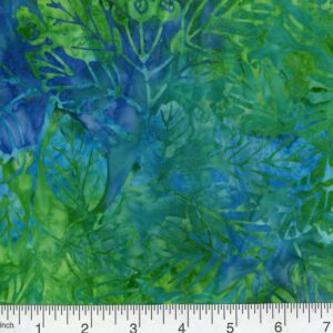 45" Premium Hand Stamped Batiks Meadow Medley