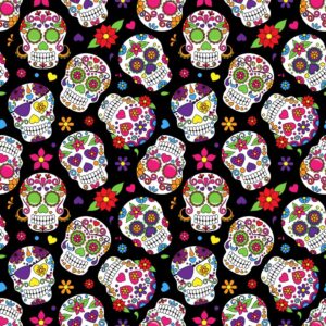 45" Sugar Skulls Allover