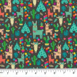 45" Boho Llama Allover