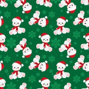 45" Christmas Bear - Green