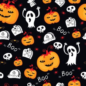 45" Pumpkin Phantom Allover - Black