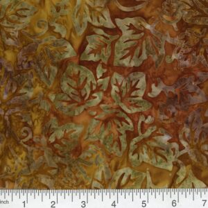 45" Premium Hand Stamped Batiks Ivy