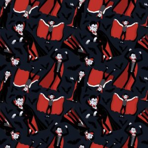 45" Scary Vampire Allover - Black