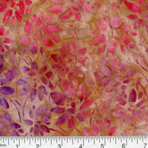 45" Premium Hand Stamped Batiks Floral Radiance