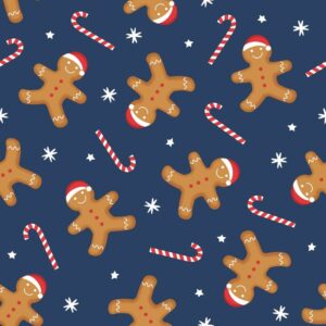 45" Gingerbread Shuffle - Navy