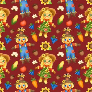 45"  Fall Friends - Burgundy