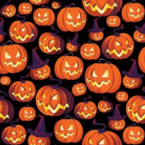 45" Pumpkin Light Allover - Black