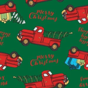 45" Merry X-Mas Truck - Green